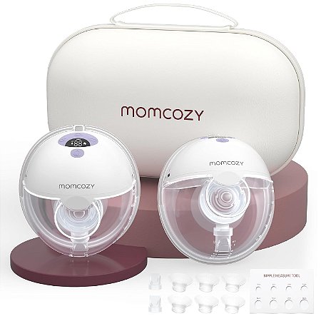 M5 Momcozy Bomba de Leite Portátil Elétrica Hands Free 24mm Com Bolsa - Lilac