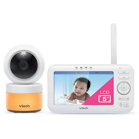 Baba Eletronica VTech VM5263 5" Digitial Video Baby Monitor with Pan and Tilt and Night Light