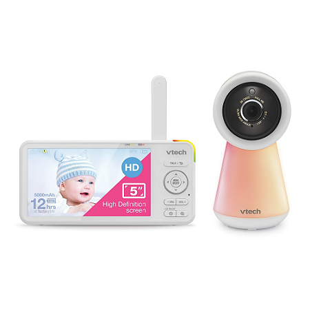 Baba Eletronica VTech RM5856HD 1080p Smart WiFi Remote Access Video Baby Monitor with 5” High Definition 720p Display, Night Light