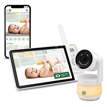 Baba Eletronica LeapFrog LF930HD Baby Monitor, 7” 720p HD Display 360º, Luz Noturna e Visão Colorida
