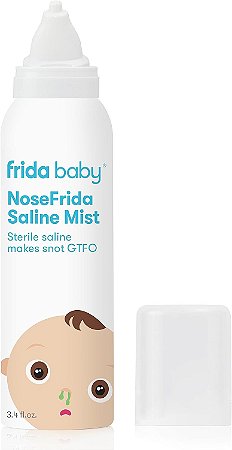 Frida Baby Spray Nasal NoseFrida Névoa de Salina para Bebês, Spray para Bebês, Spray Nasal 3,4 fl oz