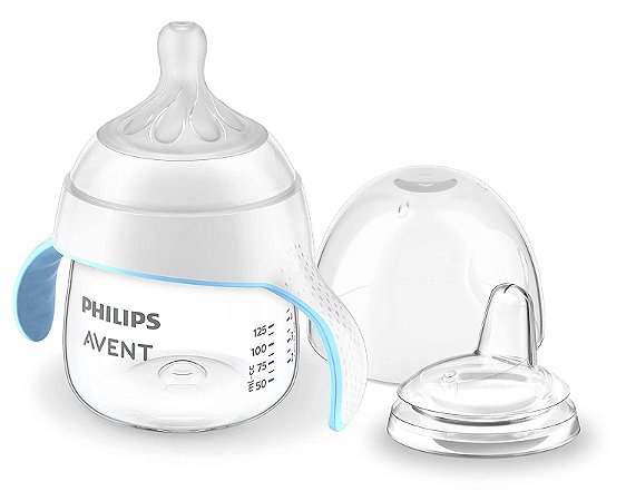 Copo de Treinamento Philips AVENT Natural Trainer Sippy Cup com bico Natural Response e bico macio, 125ml 1 unidade, SCF263/01