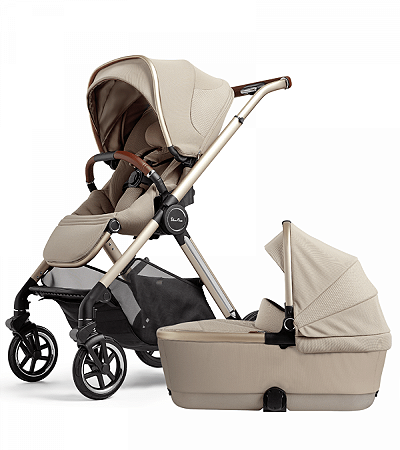 Carrinho de Bebê Silver Cross Reef 2 com Moisés Stone
