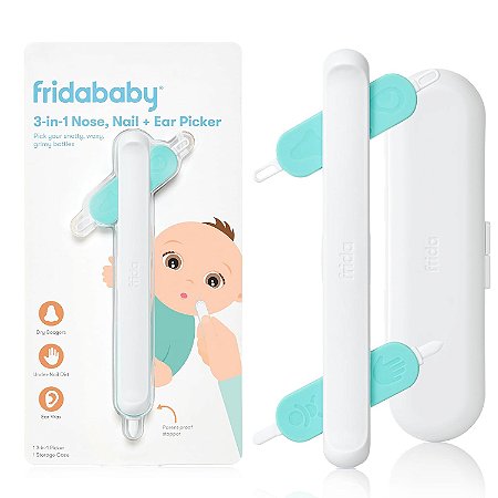Frida Baby Limpador Nariz Unha Orelha 3 em 1 Com Case