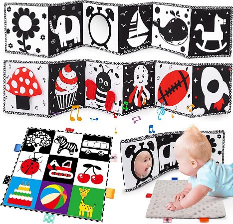 Brinquedo Sensorial Alto Contraste para Bebês - 2 pç