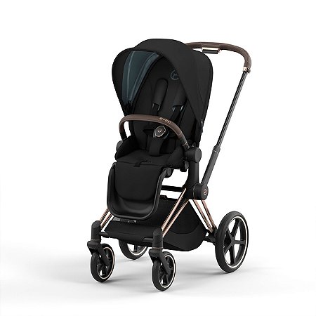 Cybex Carrinho Priam 4 Rose Gold Frame + Assento Deep Black