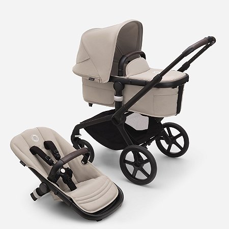 Carrinho Bugaboo Fox 5 com Assento e Moisés Desert Taupe