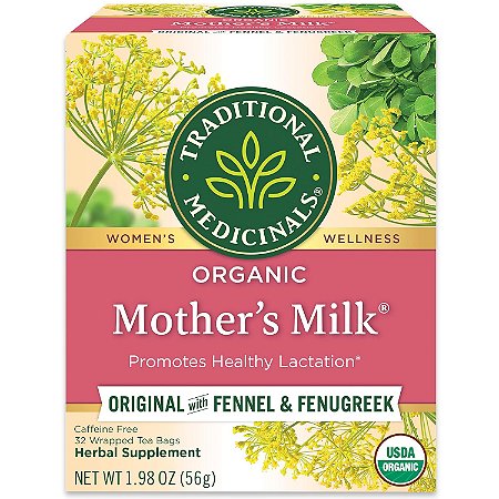Mother's Milk Chá Orgânico Amamentação, 32 Saquinhos de Chá, Medicinals Tradicional