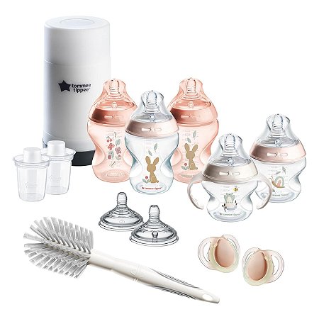 Kit Mamadeiras Tommee Tippee Natural Start Anti-Colic + Aquecedor de Mamadeiras 14 Peças