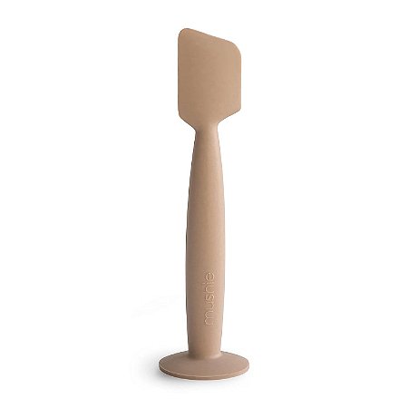 Mushie Aplicador Pomada em Silicone Macio com base de sucção - Cor Natural