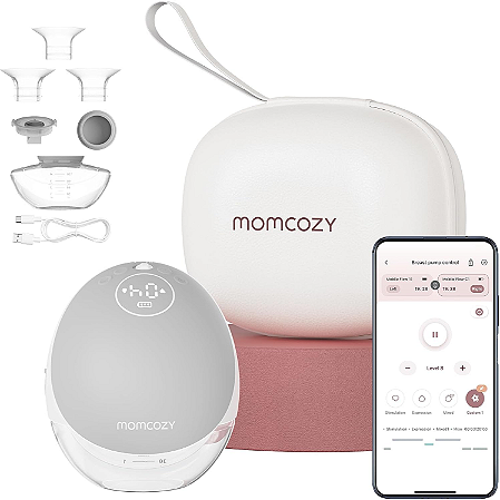 Momcozy M9 Breast Pump Hands Free 24mm Grey Single