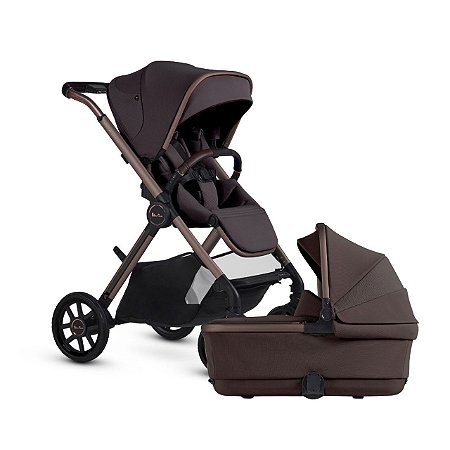 Carrinho de Bebê Silver Cross Reef 2 Ganache com Moisés