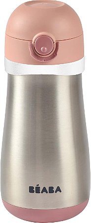 Garrafa Térmica BEABA Inox Rosa 350ml
