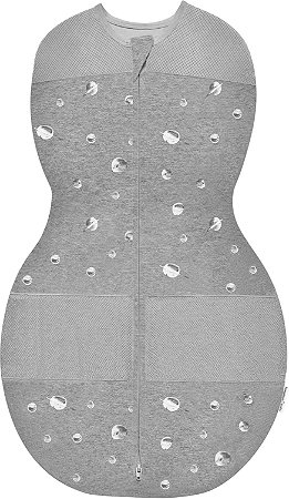 Happiest Baby Sleepea Swaddle Algodão Orgânico Cinza Planetas