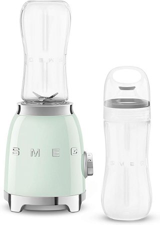 SMEG Liquidificador Verde Portátil Retrô 120V - 2 Copos 600ml  Original 300W