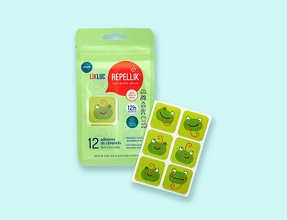 Repelente Adesivos de Citronela Repellik 12 horas de proteção