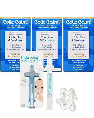 Colic Calm Plus 59ml - 3 unidades + Dosador Frida Baby em formato Chupeta