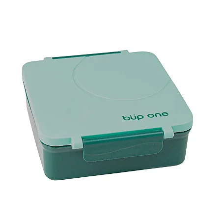 Lancheira Térmica Bento Box com 3 Divisórias e Pote Térmico Verde Büp One