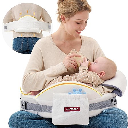 Almofada de Amamentação Momcozy CozyPro - Suporte lombar e de braço completo - Branco