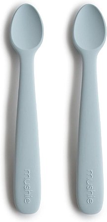 Colheres Mushie - Blue, 2 unidades, Silicone