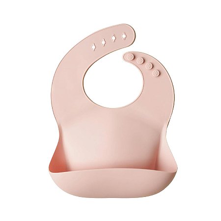 Babador de Bebê Mushie Silicone - Blush