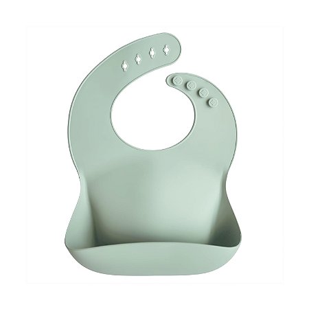 Babador de Bebê Mushie Silicone - Cambridge Blue