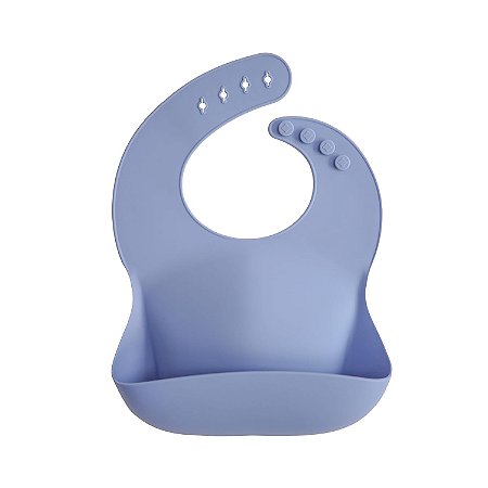 Babador de Bebê Mushie Silicone - Powder Blue