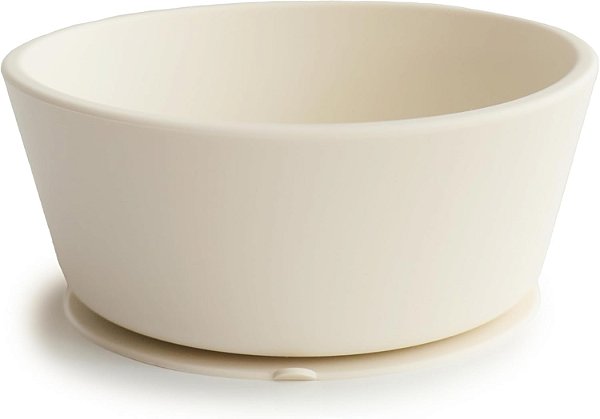 Tigela Mushie - Bowl com Ventosa, Ivory