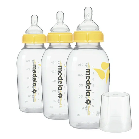 Mamadeira Medela Fluxo Médio 250ml - 3 unidades, +4 meses