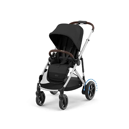 Carrinho de Bebê CYBEX e-Gazelle S com assistência eletrônica Moon Black, Silver