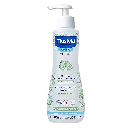 Mustela Água de Limpeza Água Micelar Sem Enxágue para Rosto, Corpo e Fralda 300ml