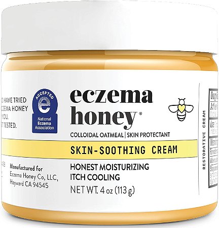 ECZEMA HONEY Creme Original para Acalmação da Pele - Alívio Orgânico de Eczema para Mãos e Corpos - Loção Natural de Mel para Pele Seca, Com Coceira e Irritável 113g