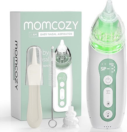 Aspirador Nasal Momcozy 3 em 1 com Luz e Canções
