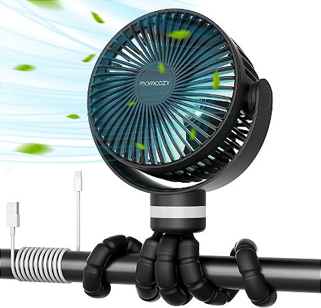 Ventilador de Carrinho Portátil Momcozy Preto