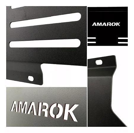 Protetor de Cárter Volkswagen Amarok (2010 a 2025) – Aço Carbono 3mm | Preto ou Vermelho
