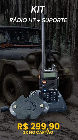 SUPORTE DE RADIO HT + Rádio Comunicador Dual Band BOMVINK |