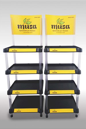 Estante Organizadora Modular com 4  Bandejas Reforçada - Lisa e sem lateral