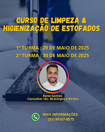 Curso Limpeza, Higienização e Impermeabilização de Estofados - Renko