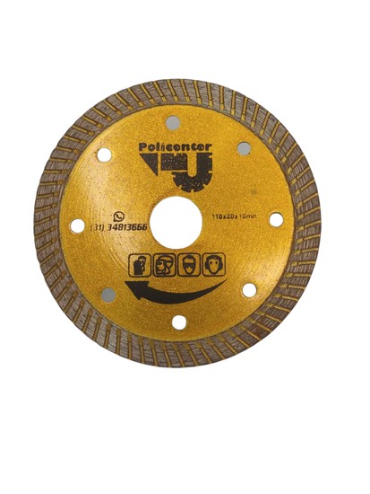 Disco de Corte Turbo Dourado 110X20mm - Policenter