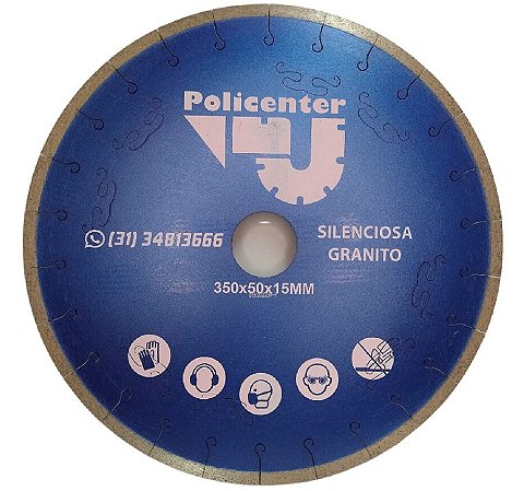 Serra Diamantada Silenciosa Marmoglass 350mm - Policenter