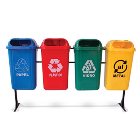 Kit Coleta Seletiva 50 Litros - Bralimpia