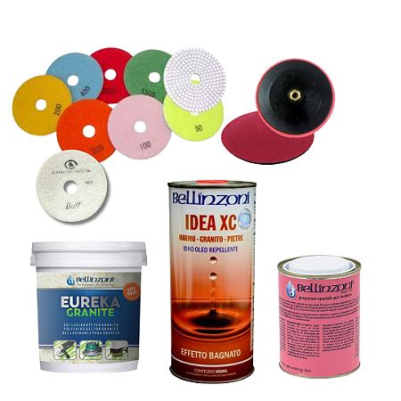 Kit Polimento de Granito Claro