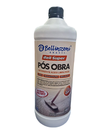 Bell Super - Detergente Pós Obra Ácido - 1 Litro - Bellinzoni