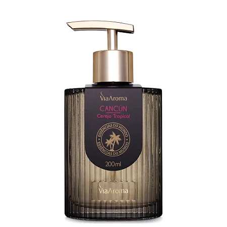 Sabonete Líquido Cancún Cereja Tropical Linha Mundo - 200ml - Via Aroma