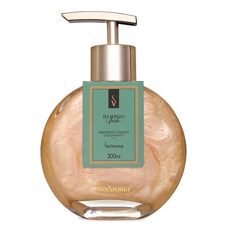 Sabonete Líquido Desodorante Bamboo - 200ml - Via Aroma