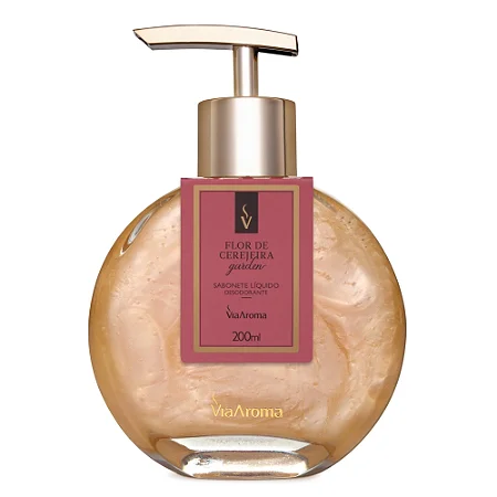 Sabonete Líquido Desodorante Flor de Cerejeira - 200ml - Via Aroma