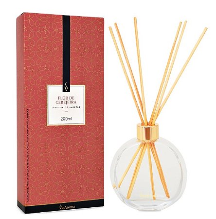 Difusor de Varetas Flor de Cerejeira - 200ml - Via Aroma