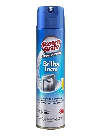 Scotch-Brite, Spray Brilha Inox, Limpeza Profissional, 400ml - 3M