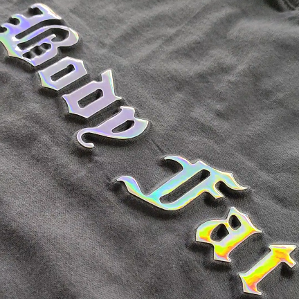 Cropped Oversized Prata Holográfico