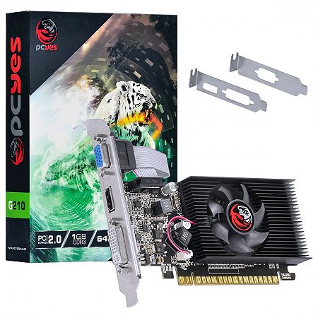 Placa de Vídeo Geforce GT210 1GB DDR3 64 Bits – PCYES